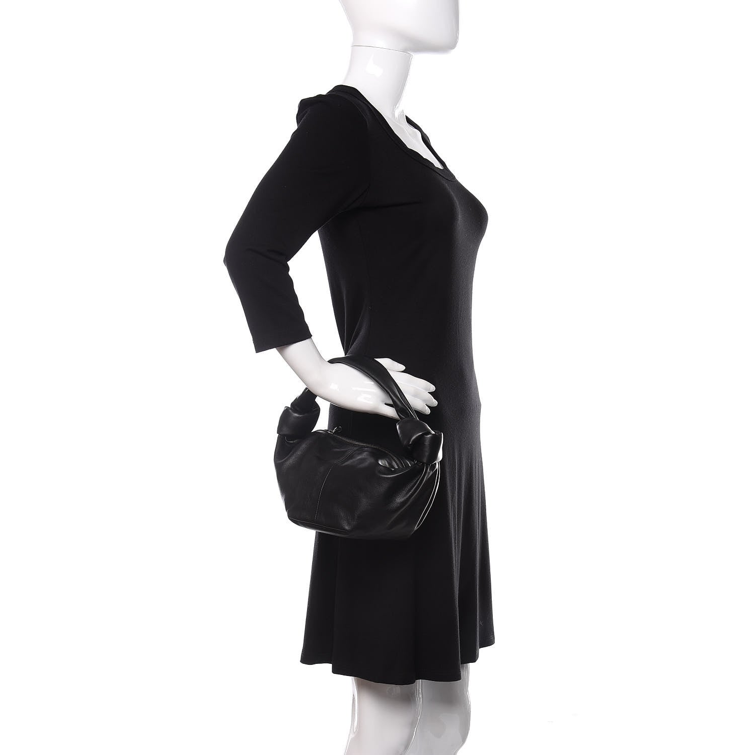 Bottega Veneta Nappa Mini Double Knot Bag Black 2 of 9