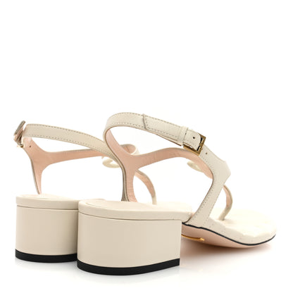 Gucci Nappa Matelasse Double G 35mm Thong Sandals 39 Mystic White 4 of 8