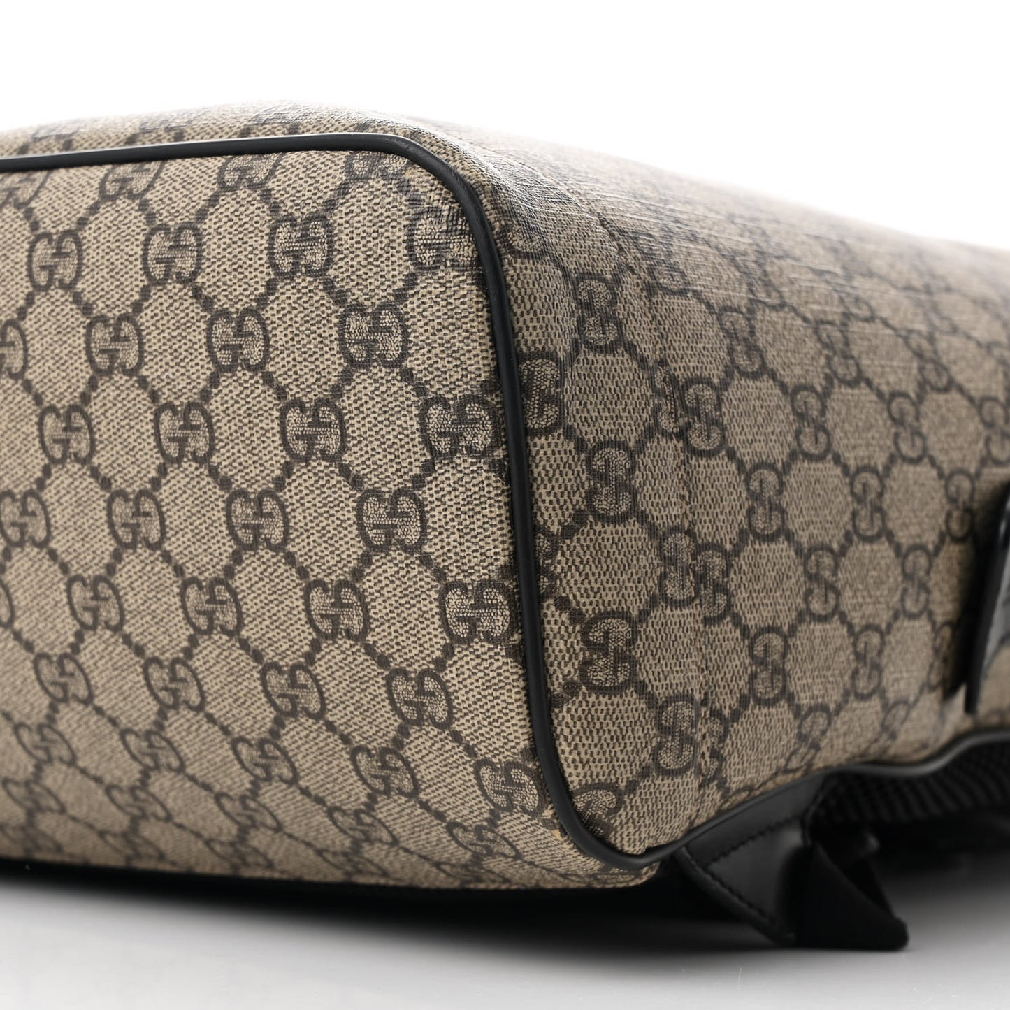 GG Supreme Monogram Web Dome Backpack Black