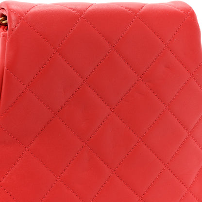Chanel Lambskin Quilted Side-Packs Red 14 of 14
