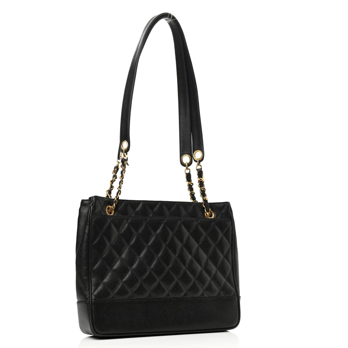 Caviar Quilted Shoulder Bag Black