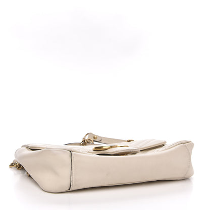 Gucci Calfskin Matelasse Small GG Marmont Shoulder Bag White 3 of 13