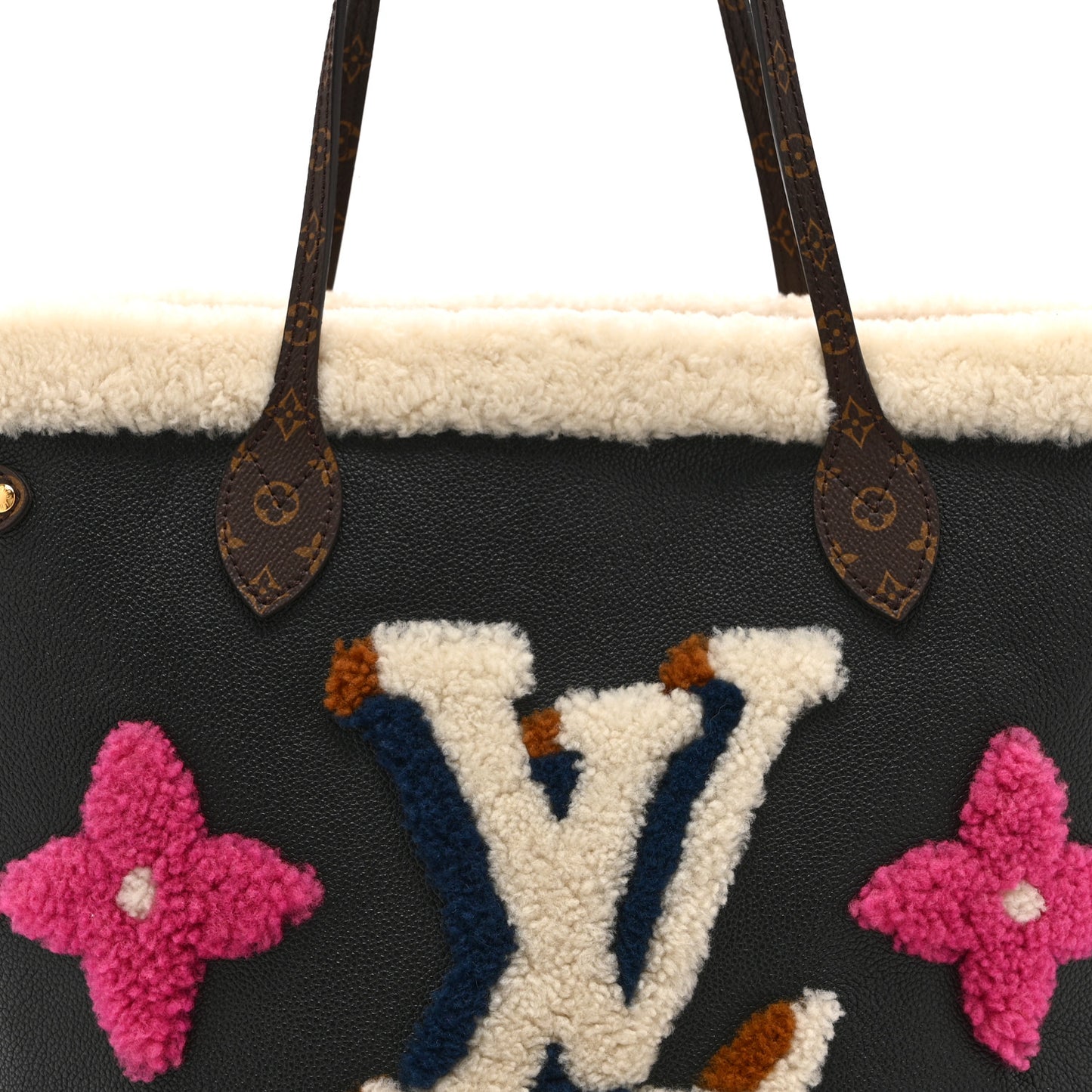 Calfskin Monogram Teddy Neverfull MM Black