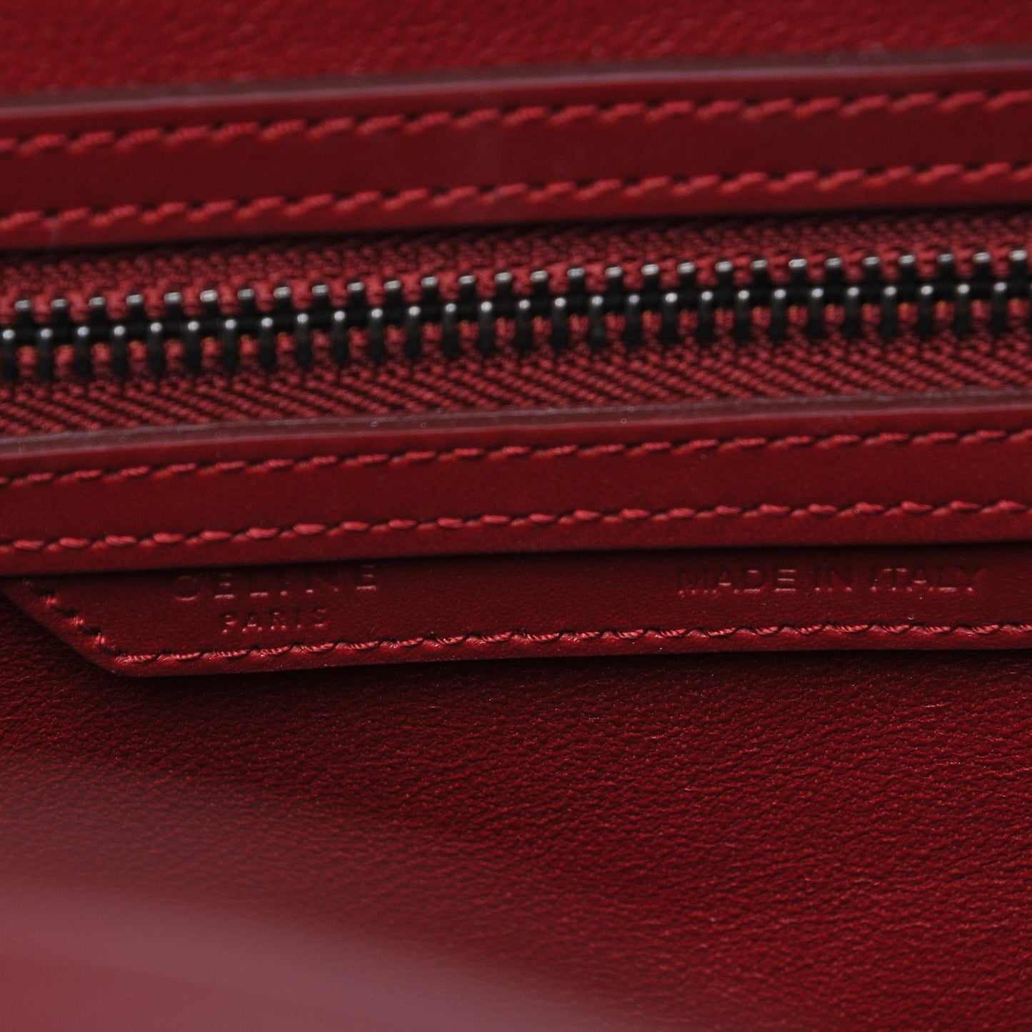 Smooth Calfskin Felt Micro Luggage Merlot