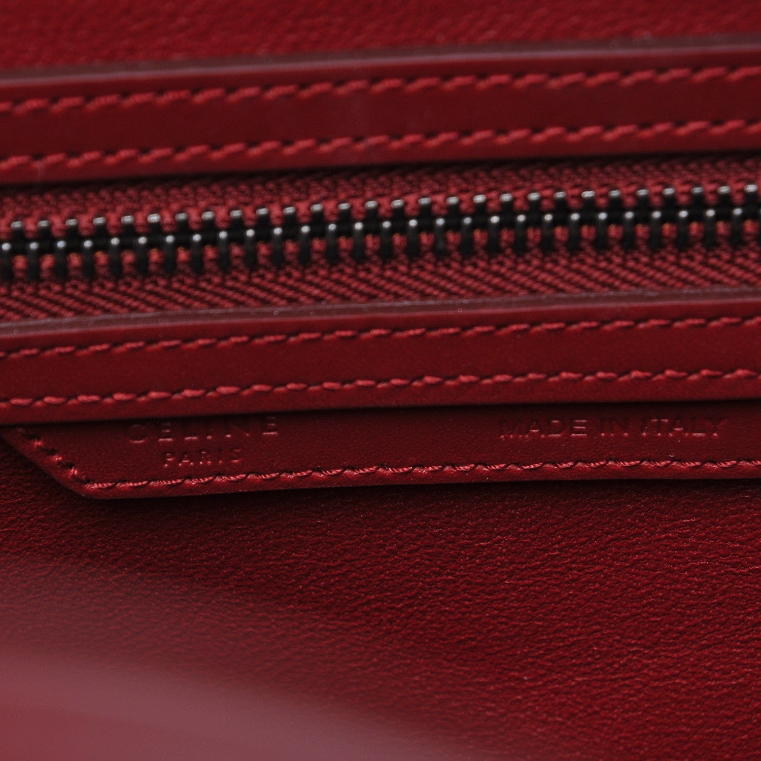 Celine Smooth Calfskin Felt Micro Luggage Merlot 6 of 9
