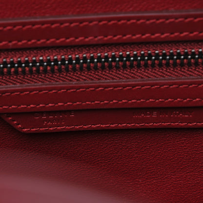 Celine Smooth Calfskin Felt Micro Luggage Merlot 6 of 9