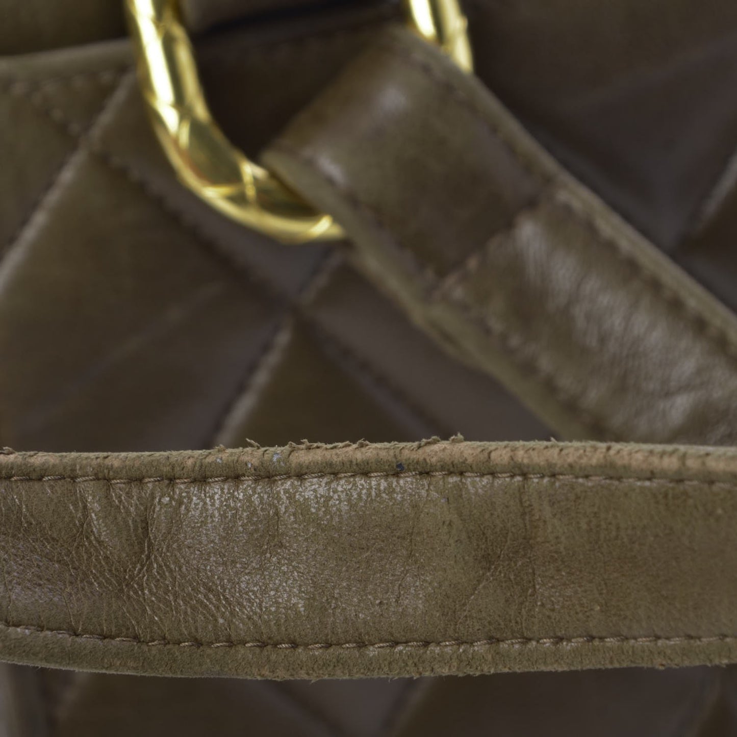 Lambskin Quilted Flap Shoulder Bag Green