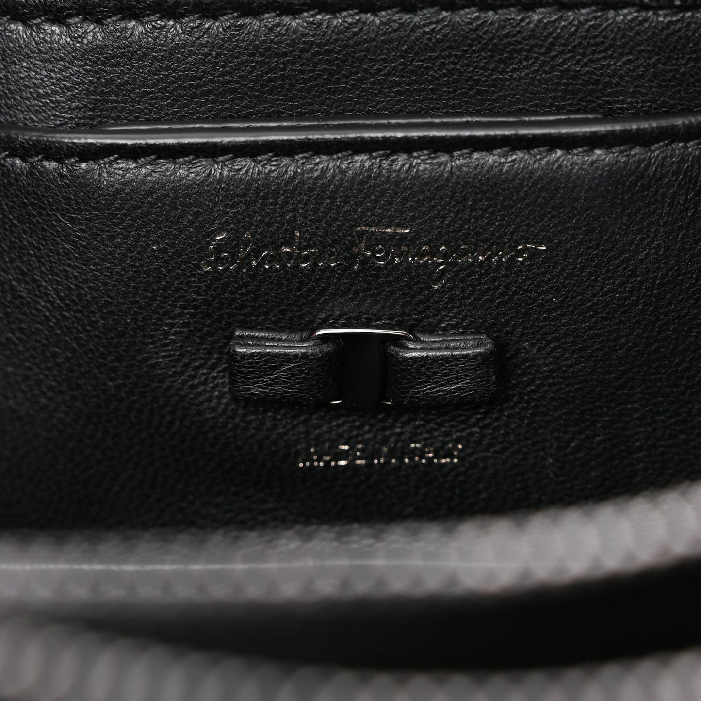 Calfskin Medium Viva Bow Shoulder Bag Black