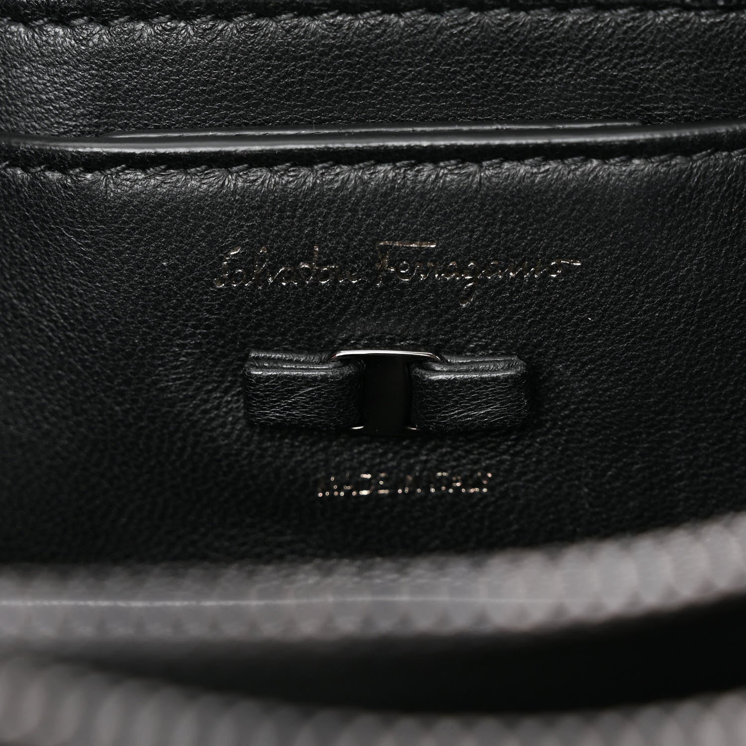 Salvatore Ferragamo Calfskin Medium Viva Bow Shoulder Bag Black 7 of 12