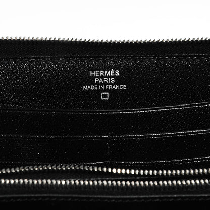 Hermes Shiny Alligator Azap Wallet Black 7 of 11
