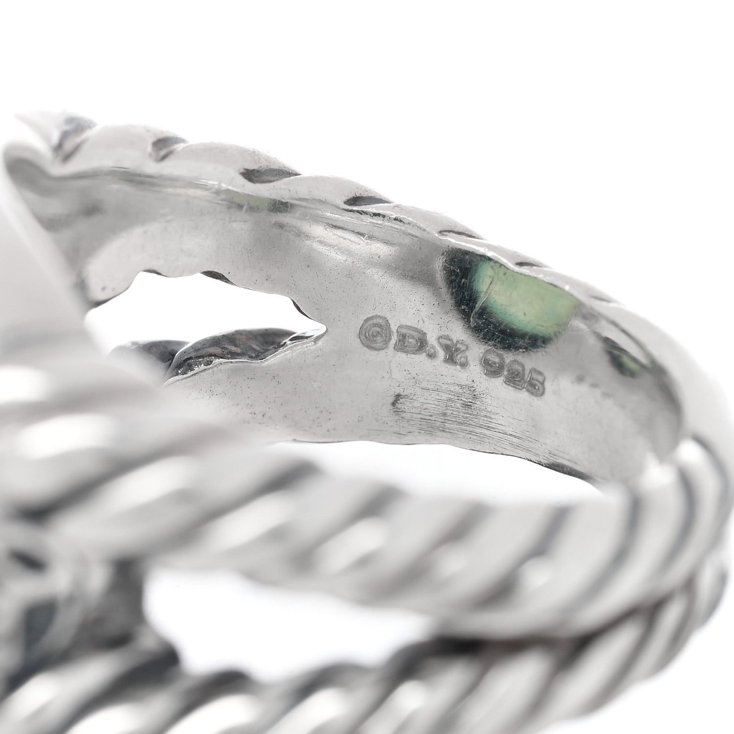 David Yurman Sterling Silver Chalcedony 14mm Albion Ring 55 7.25 4 of 4