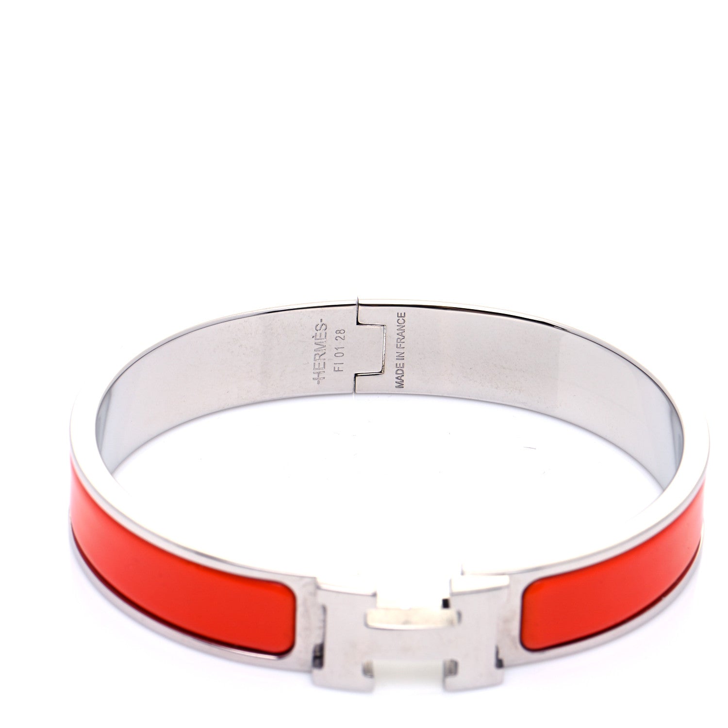 Hermes Enamel Narrow Clic Clac H Bracelet GM Capucine 4 of 7