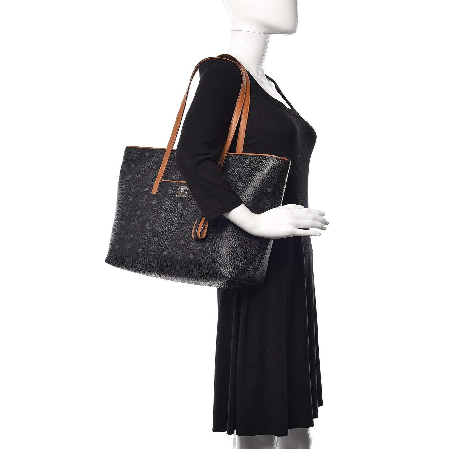 Visetos Medium Anya Shopper Tote Black
