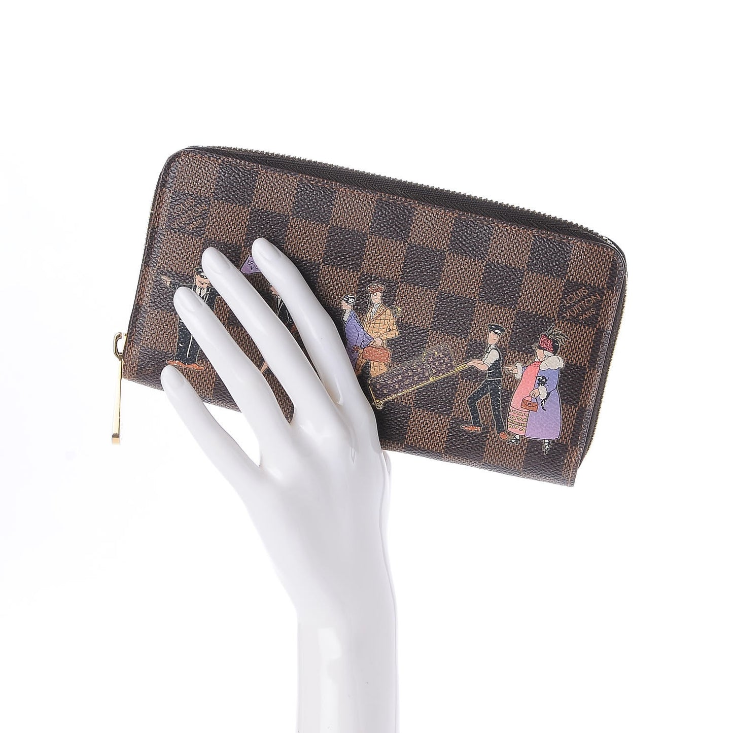 Damier Ebene Illustre Zippy Wallet Violet