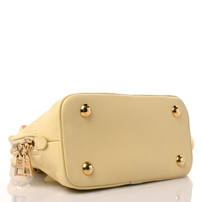 Louis Vuitton Calfskin Bubblegram Alma BB Banana 4 of 8