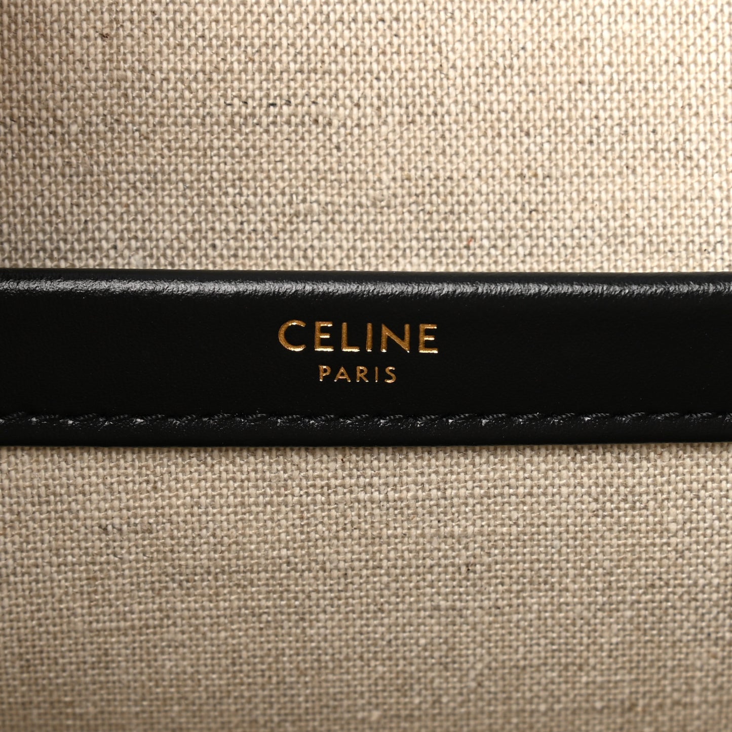 Canvas Calfskin Triomphe Large Cabas Thais Natural Black