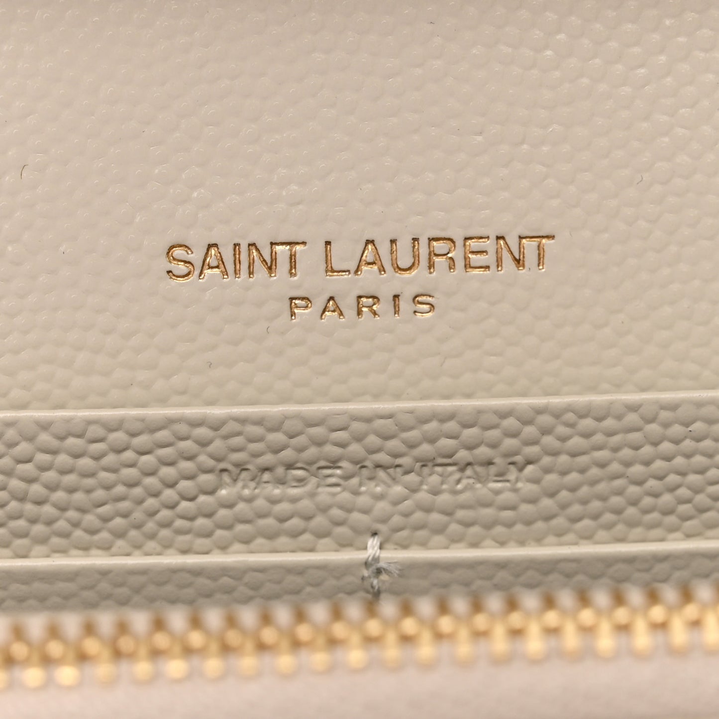 Grain De Poudre Matelasse Chevron Monogram Chain Wallet Crema Soft