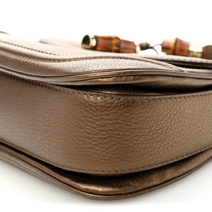 Gucci Metallic Calfskin Medium New Bamboo Top Handle Bag Bronze 11 of 16