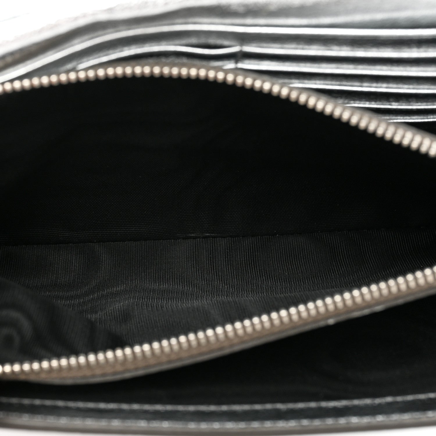 Saint Laurent Metallic Crinkled Calfskin Belle de Jour Chain Clutch Silver 5 of 9