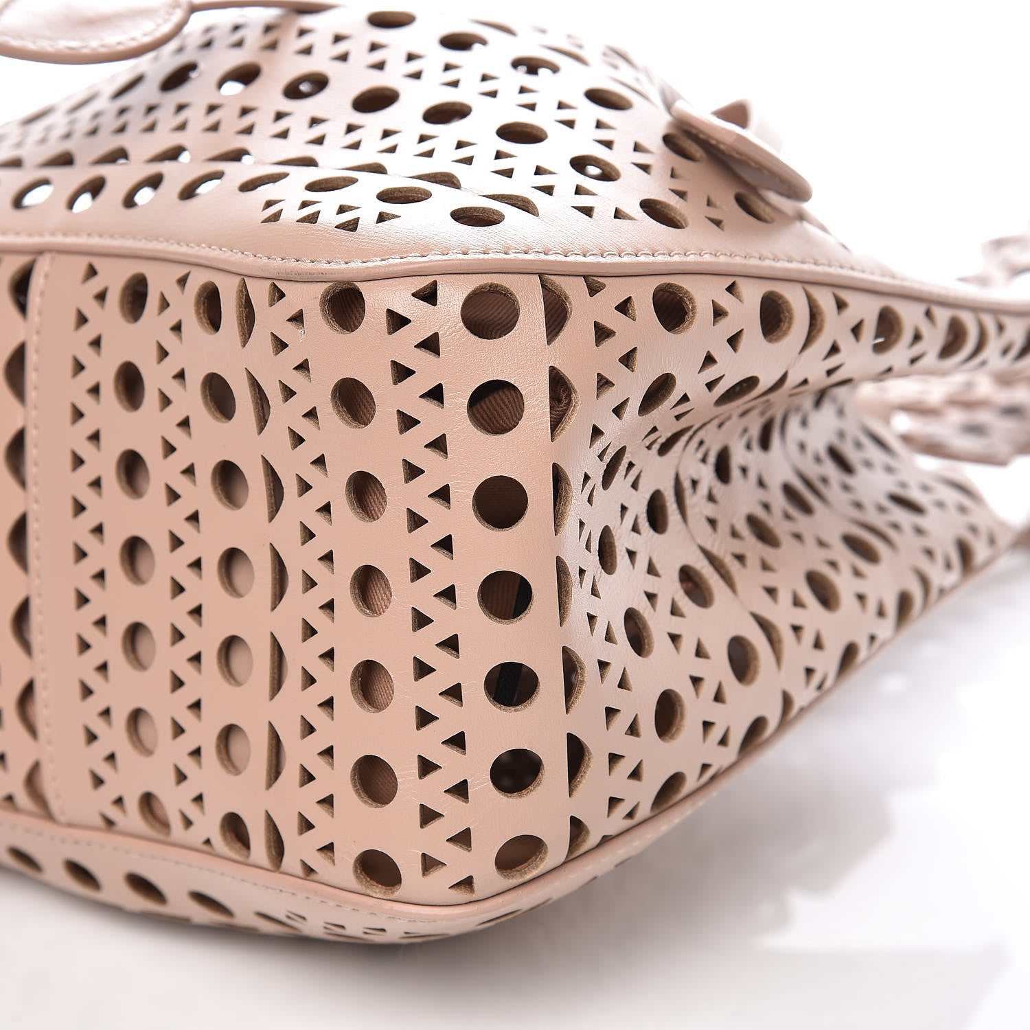 Alaia Calfskin Vienne Rose-Marie 19 Bag Beige 8 of 9