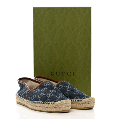 Gucci Denim GG Monogram Espadrilles 39 Blue Tea Cuir 12 of 12