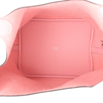Hermes Taurillon Clemence Picotin Lock 22 MM Rose Sakura 5 of 9
