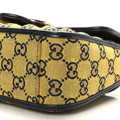 Gucci Monogram Multicolor Matelasse Diagonal Mini GG Marmont Top Handle Shoulder Bag Yellow 9 of 9