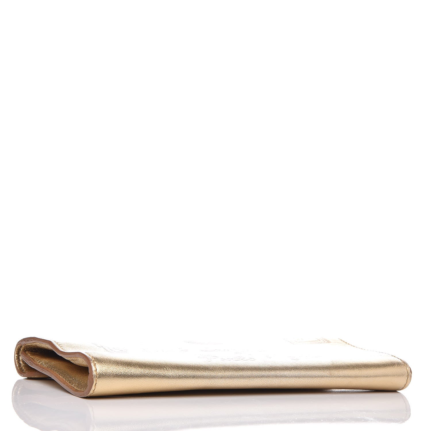 Saint Laurent Metallic Calfskin Y-Mail Clutch Gold 4 of 10
