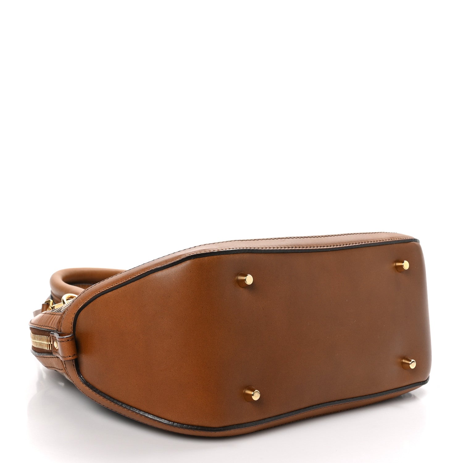 Burberry Bridle Calfskin House Check Small Orchard Bowling Bag Brown Ochre 4 of 12