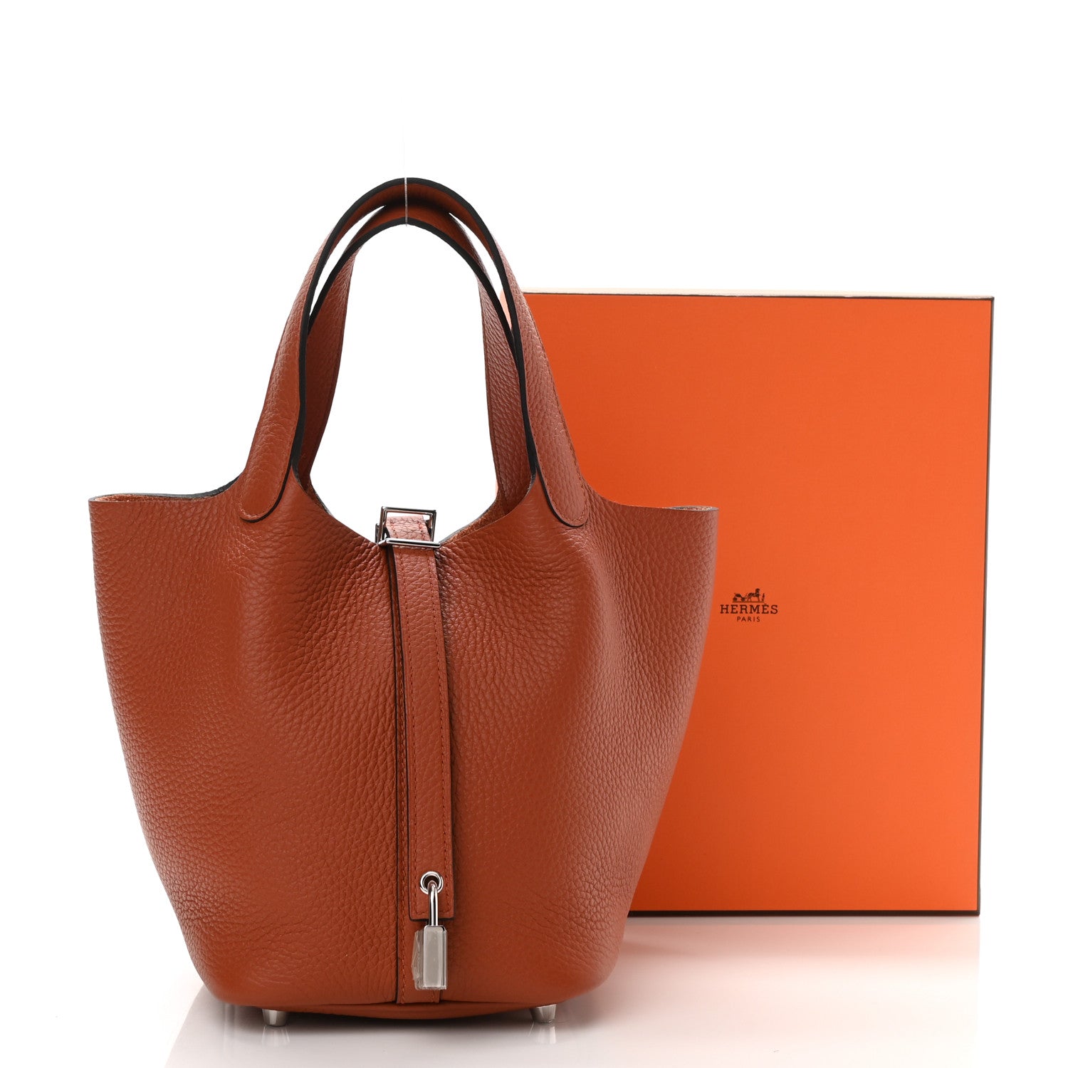 Hermes Taurillon Clemence Picotin Lock 18 PM Cuivre 10 of 10