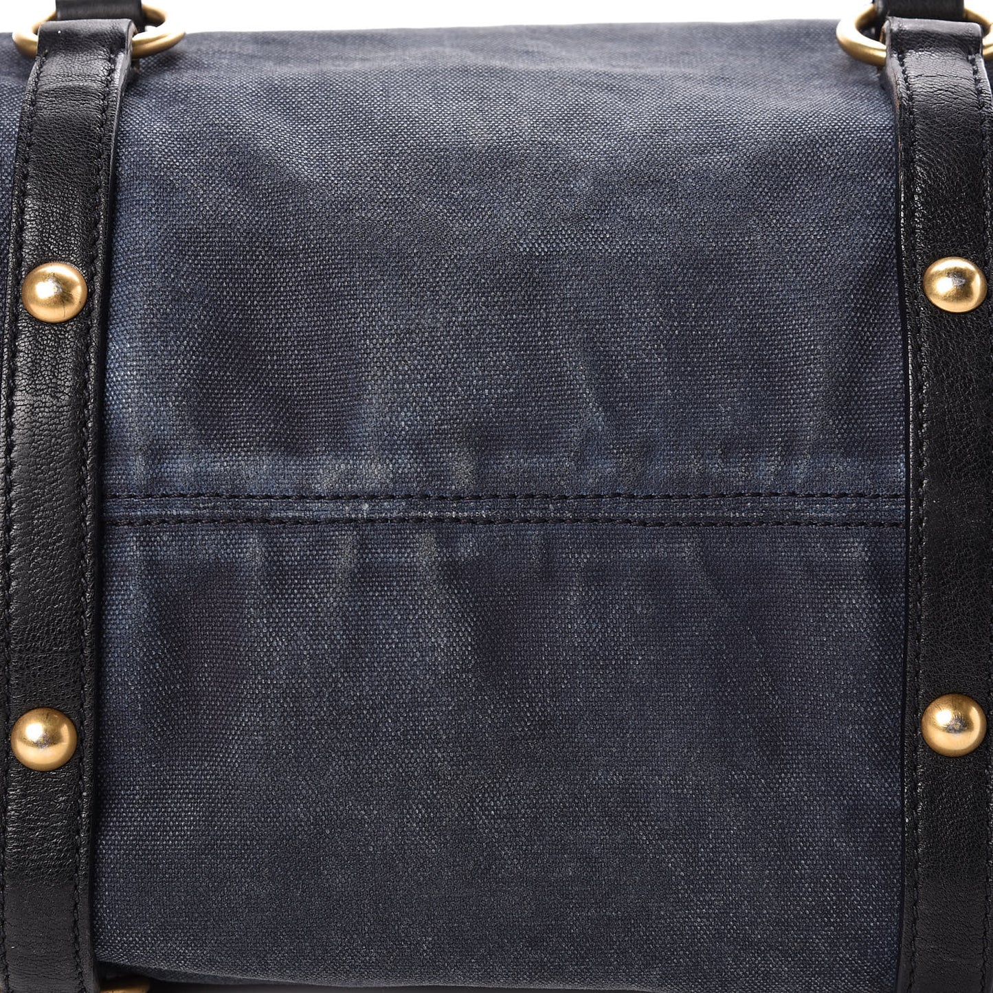 Washed Canvas Canapa Shopping Pattina Tote Bleuette