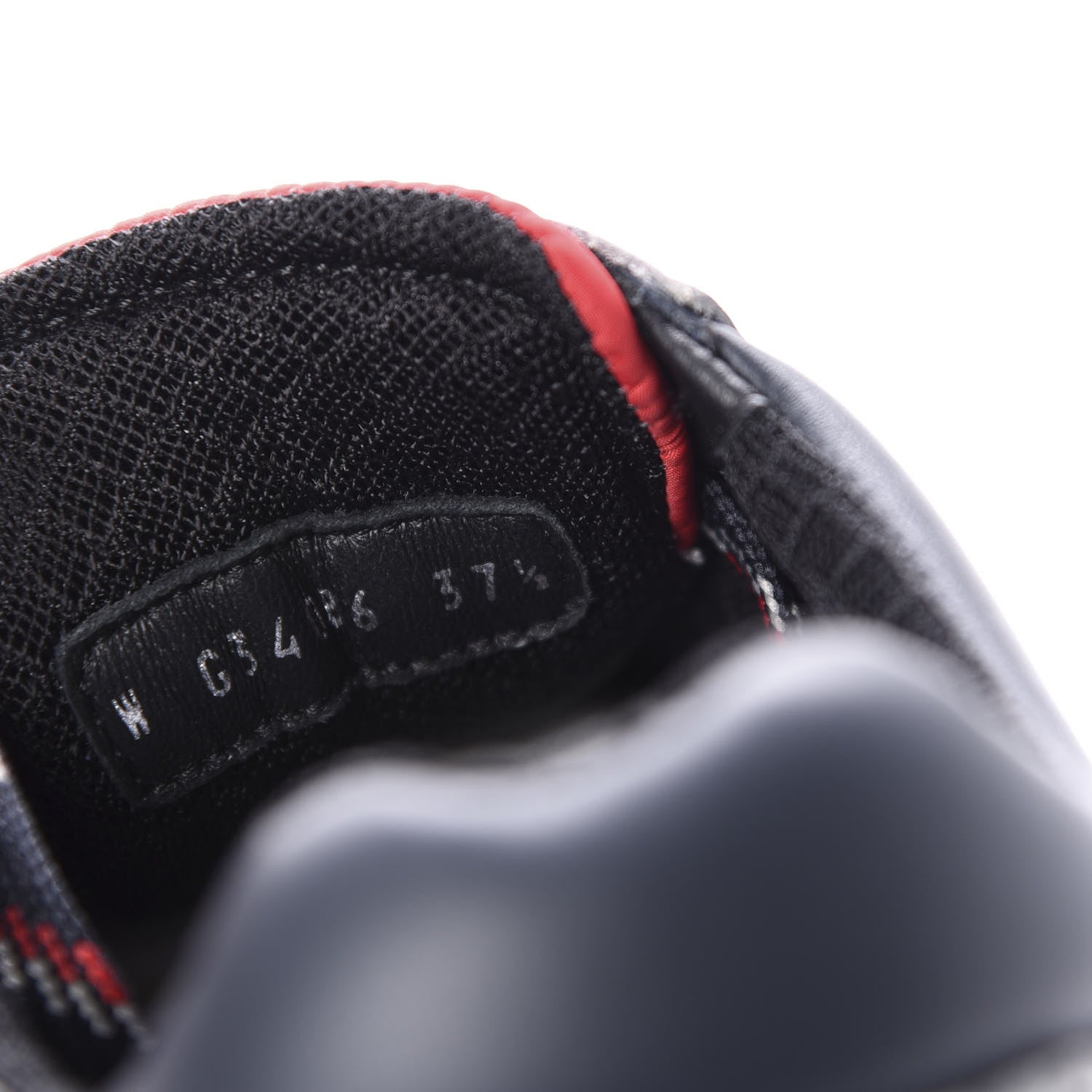 Chanel Nylon Calfskin Suede Womens CC Sneakers 37.5 Red Grey Navy 9 of 10