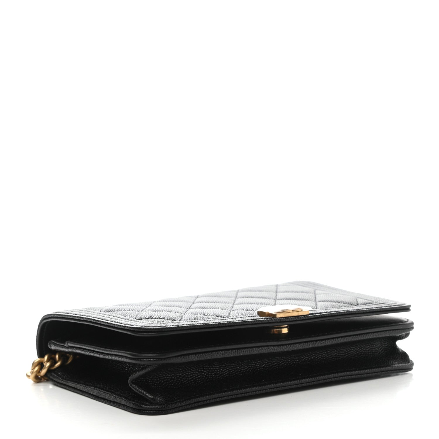 Chanel Caviar Quilted Boy Wallet On Chain WOC Black 4 of 11