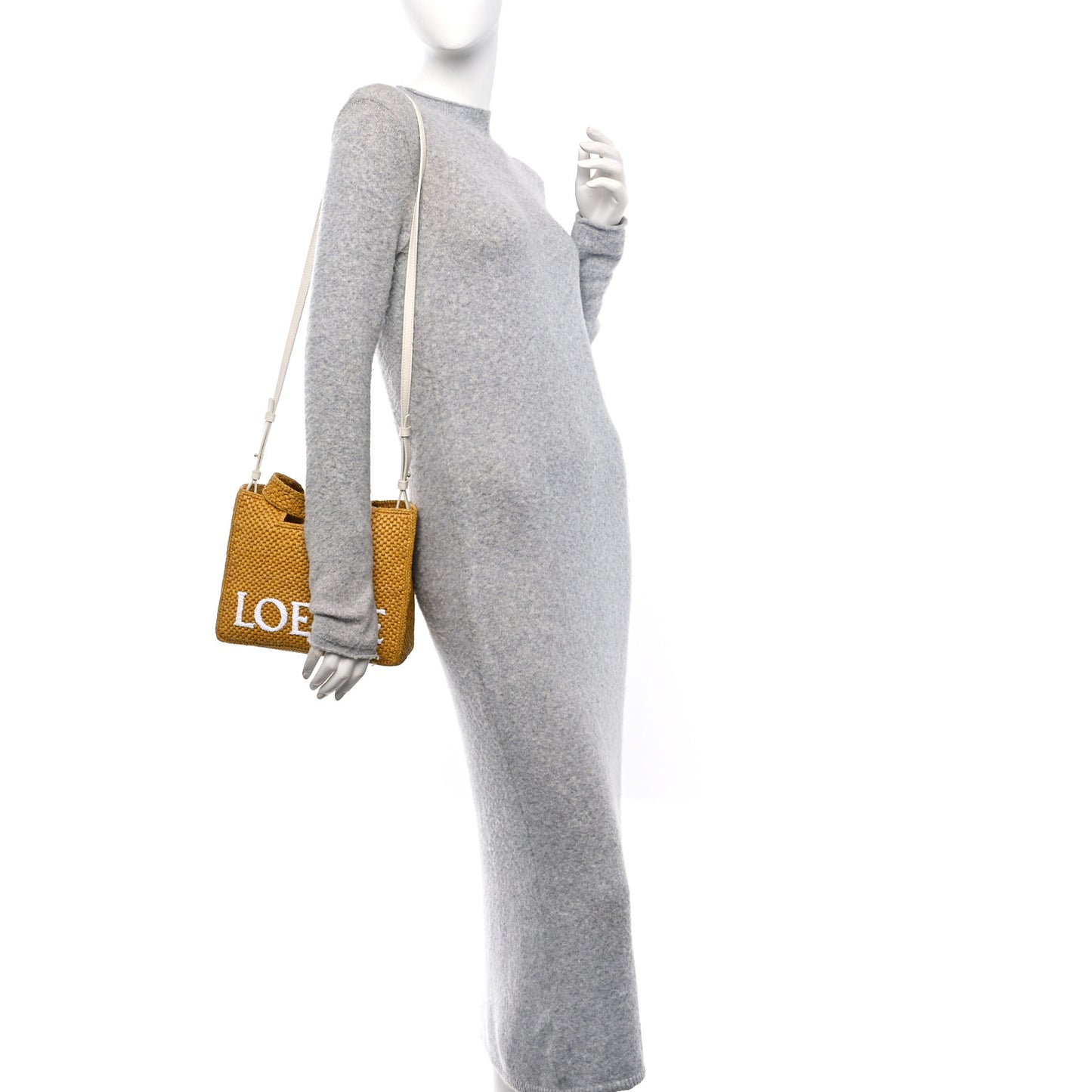 X PAULA'S IBIZA Raffia Font Tote Ochre