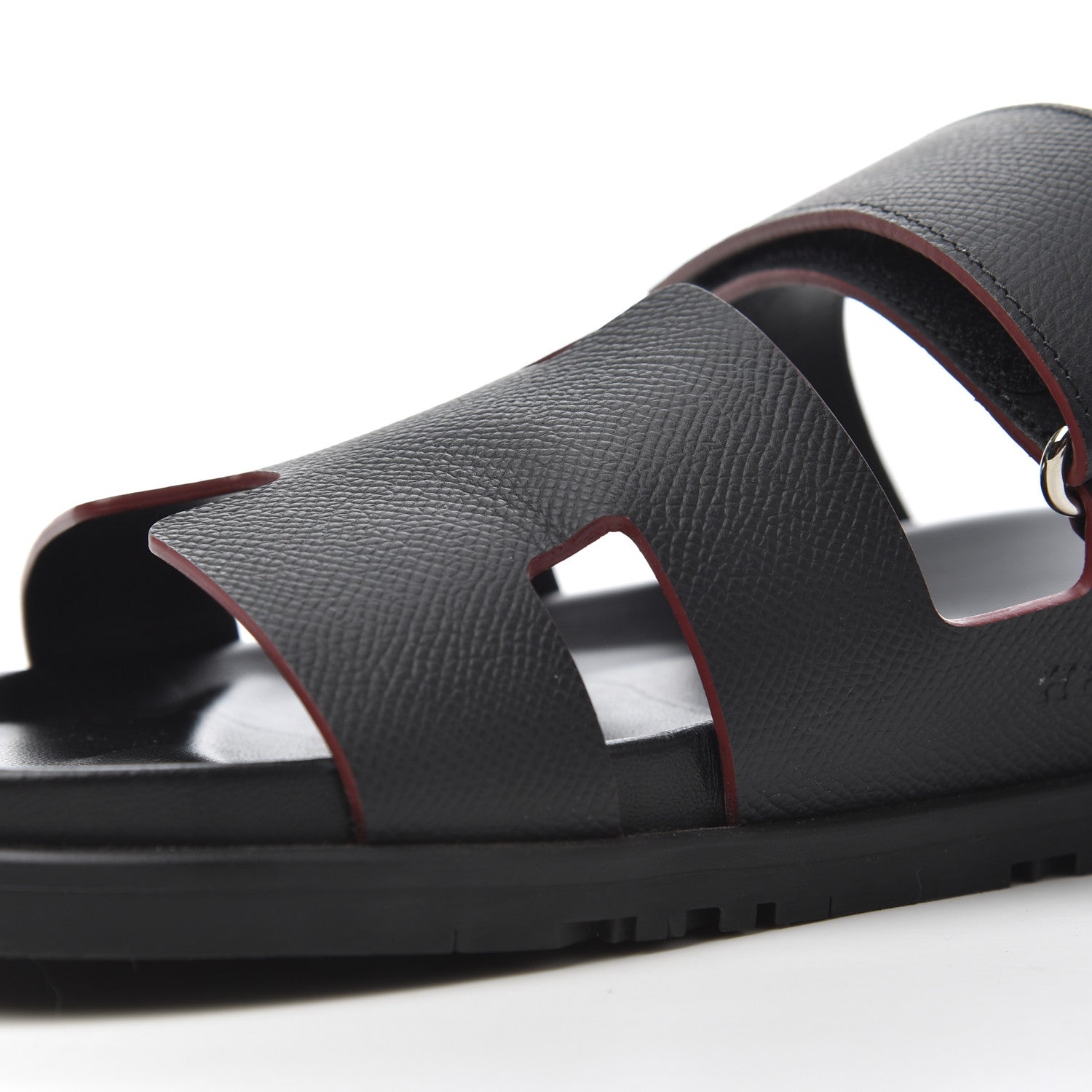Hermes Epsom Mens Chypre Sandals 43 Black 10 of 15