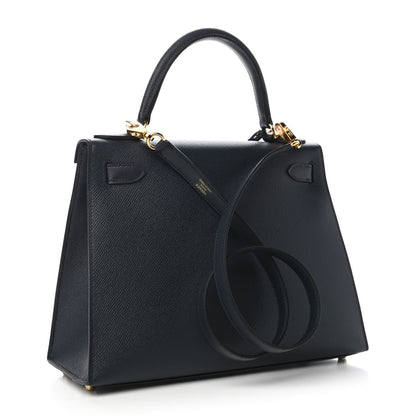 Hermes Epsom Kelly Sellier 28 Bleu Indigo 4 of 12