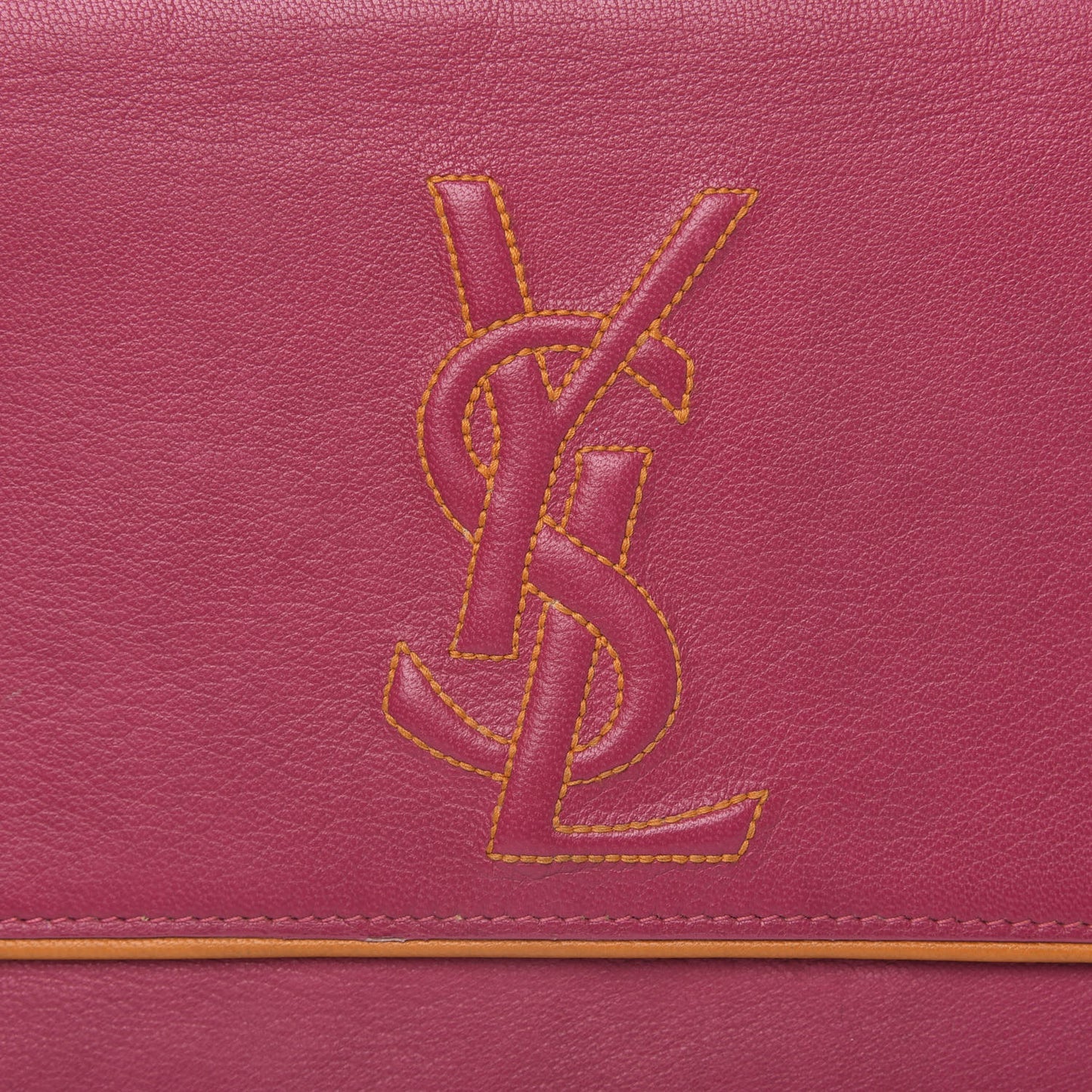 Goatskin Colorblock Belle De Jour Clutch Fuchsia