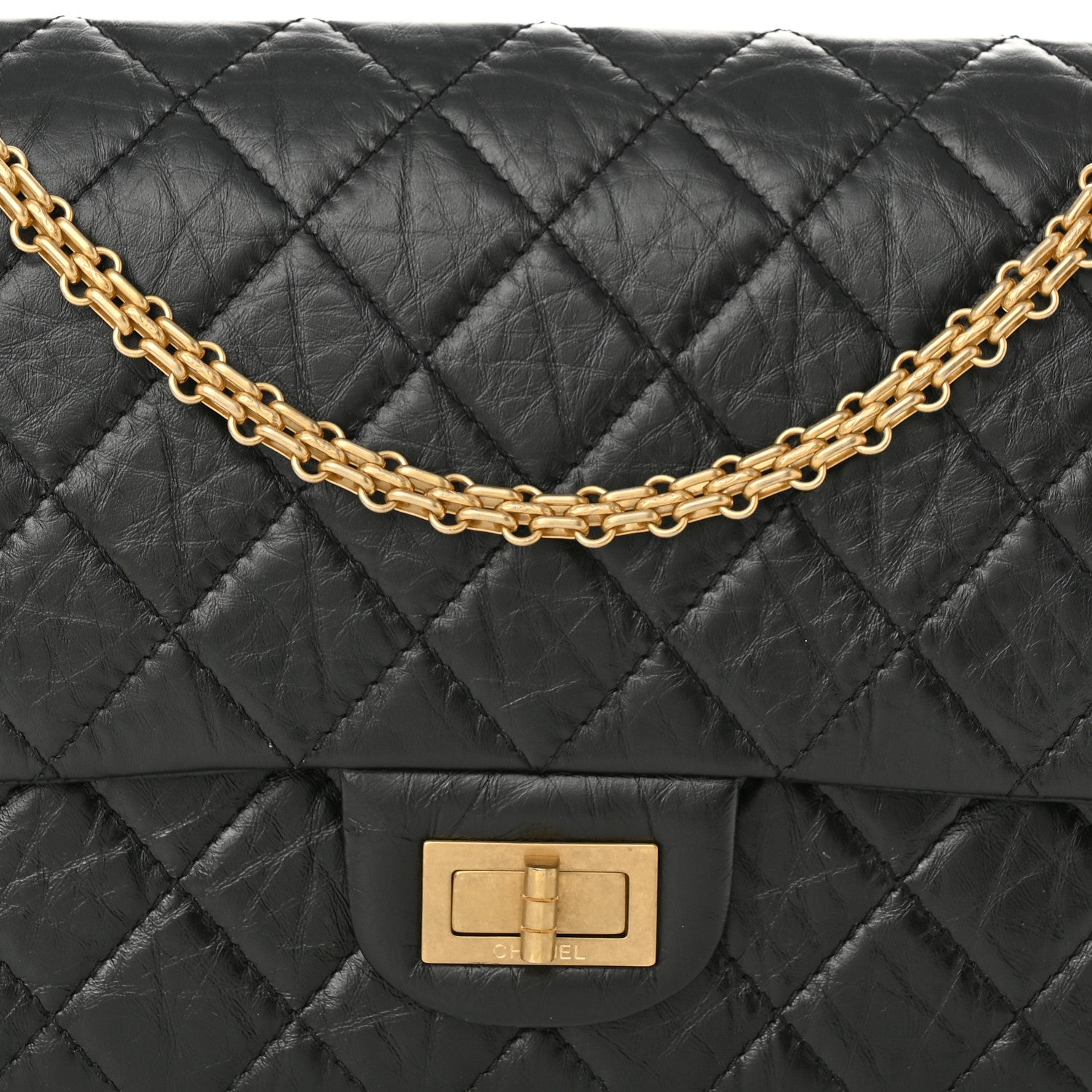 Chanel Aged Calfskin Quilted 2.55 Reissue 227 Flap Black 8 of 10