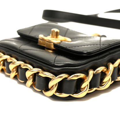 Chanel Calfskin Quilted Mini Framing Chain Bag Black 10 of 10