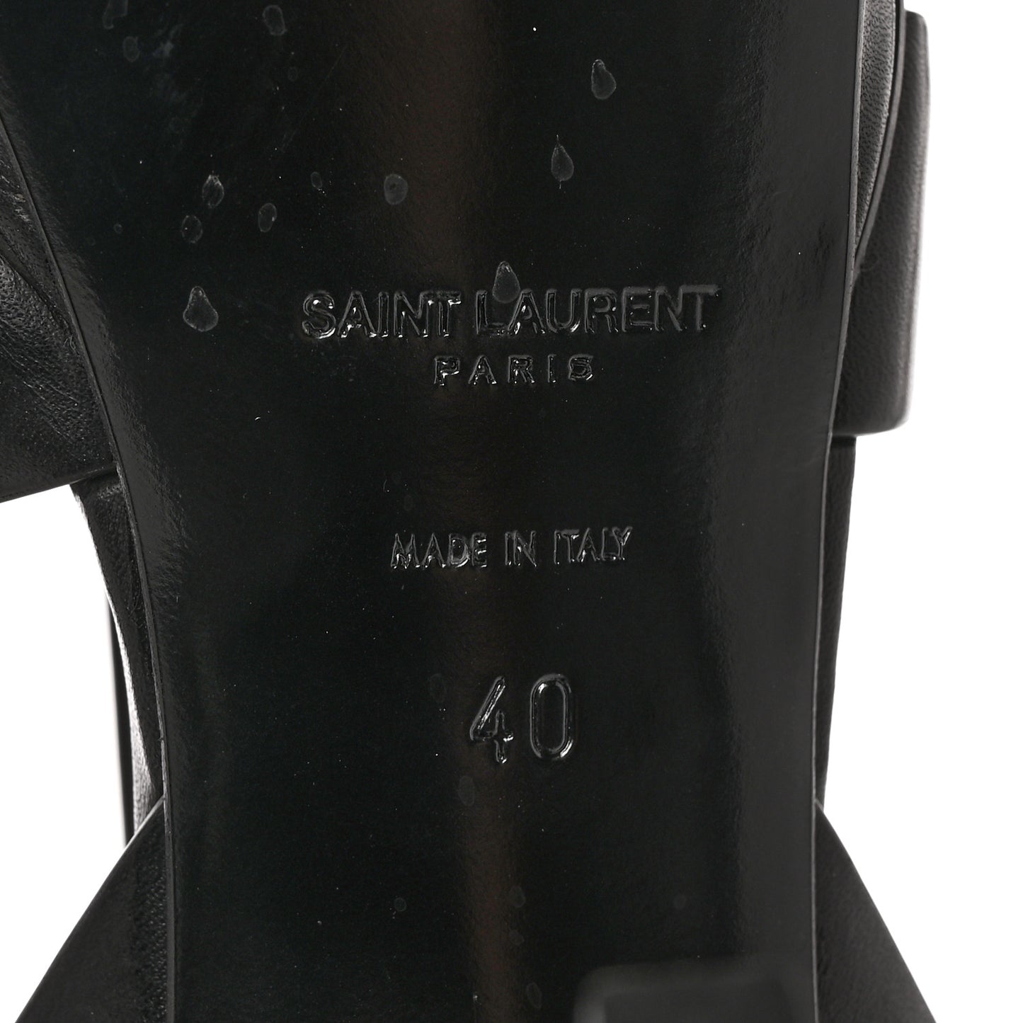Calfskin Tribute 75 Platform Sandals 40 Black