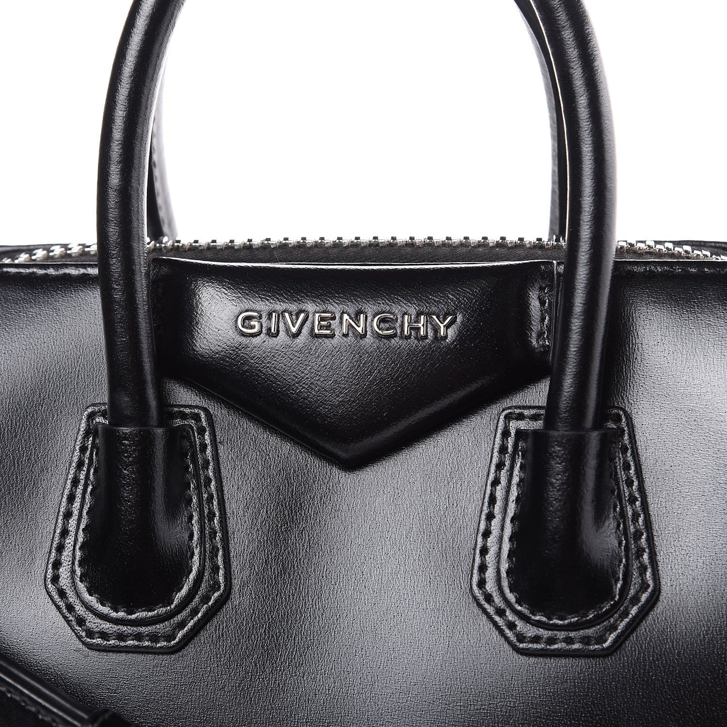 Shiny Lord Calfskin Mini Antigona Black