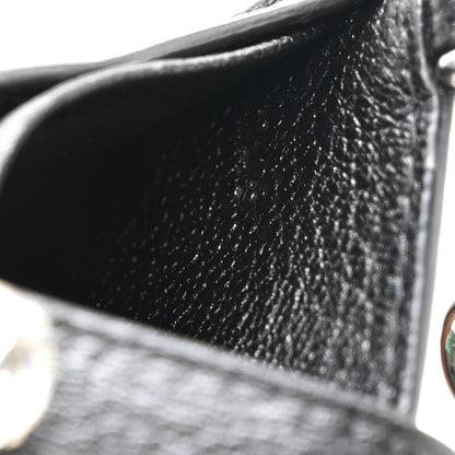 Miu Miu Goatskin Madras Crystal Card Holder Fringe Crossbody Black 7 of 11