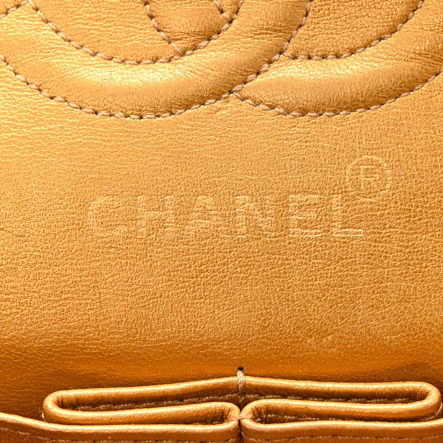 Chanel Metallic Brocade Quilted Small Double Flap Gold 6 of 10