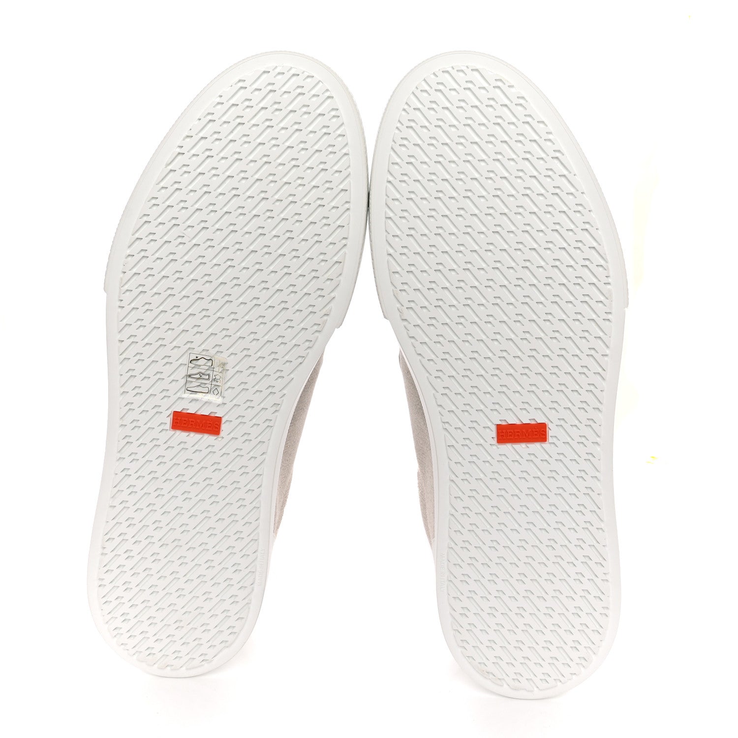 Hermes Calfskin Canvas Day Sneakers 46 White 5 of 10