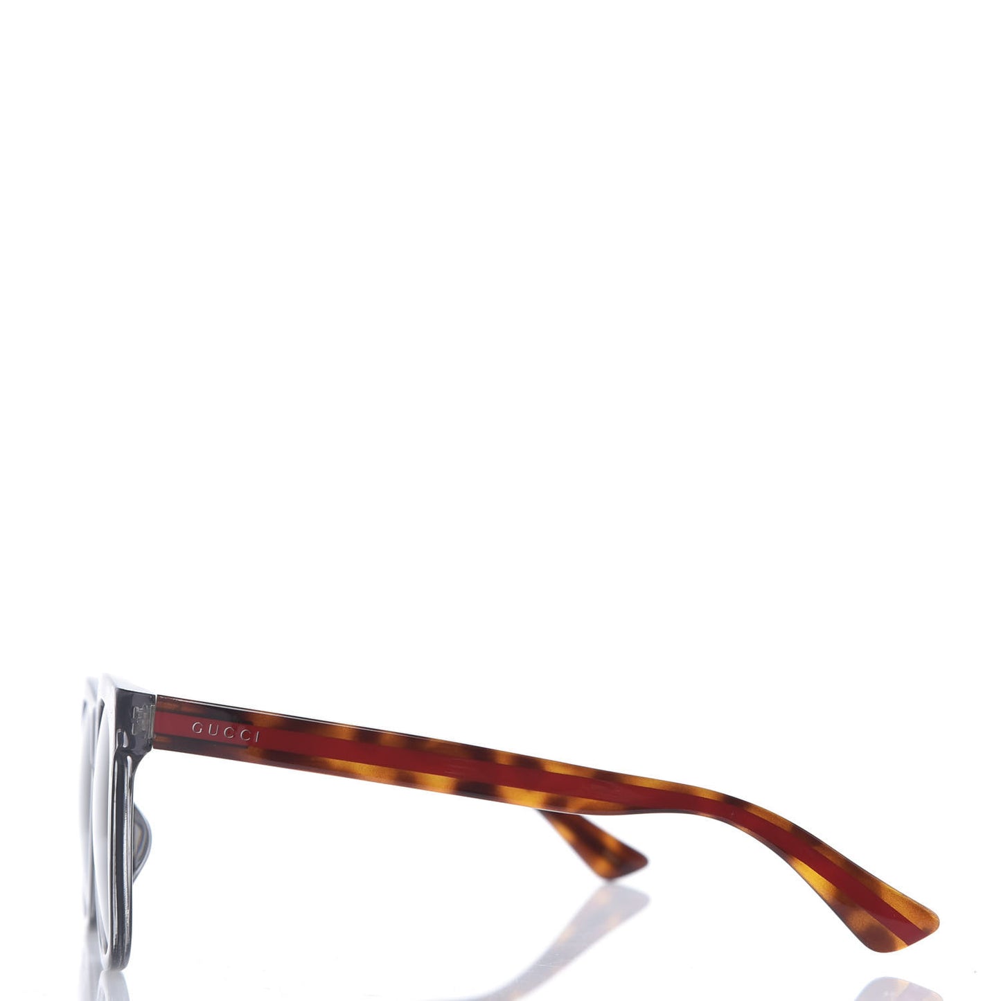 Acetate Square Frame Web Sunglasses GG0057SK Grey Havana