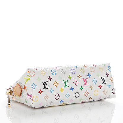 Louis Vuitton Monogram Multicolor Cosmetic Pouch White Litchi 4 of 6