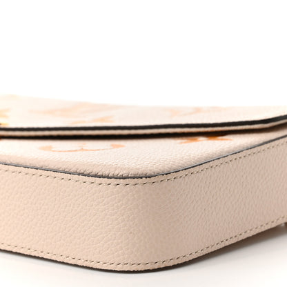 Louis Vuitton Empreinte Monogram Giant By The Pool Felicie Pochette Chain Wallet Cream Saffron 9 of 11