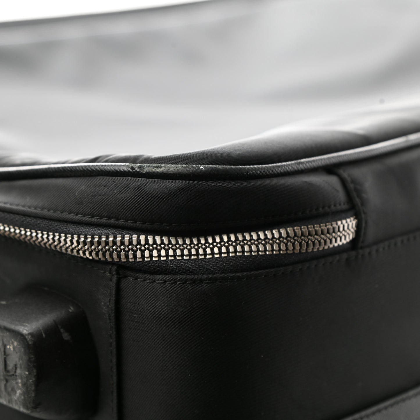 Tessuto Nylon Saffiano Suitcase Black