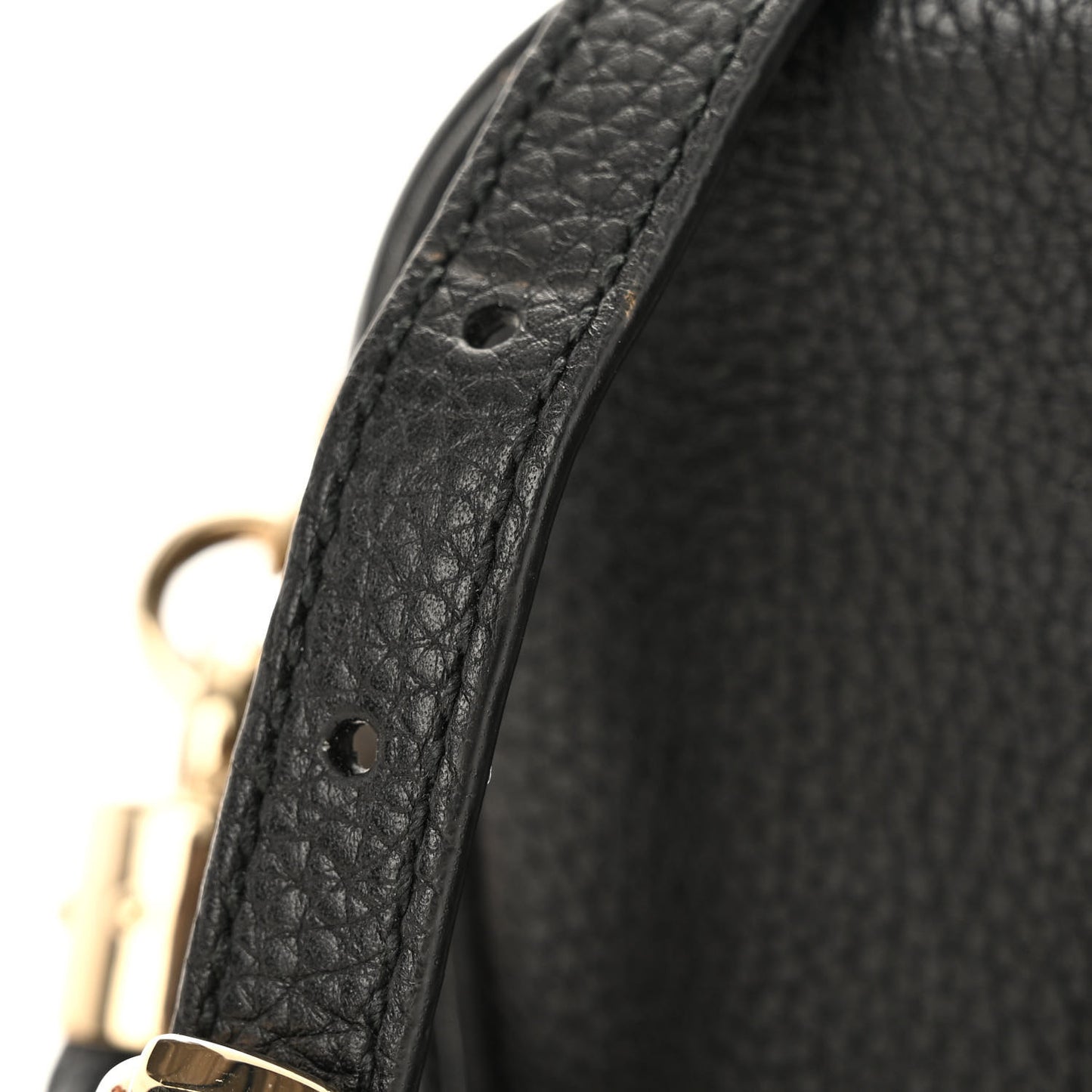 Pebbled Calfskin Small Soho Disco Bag Black