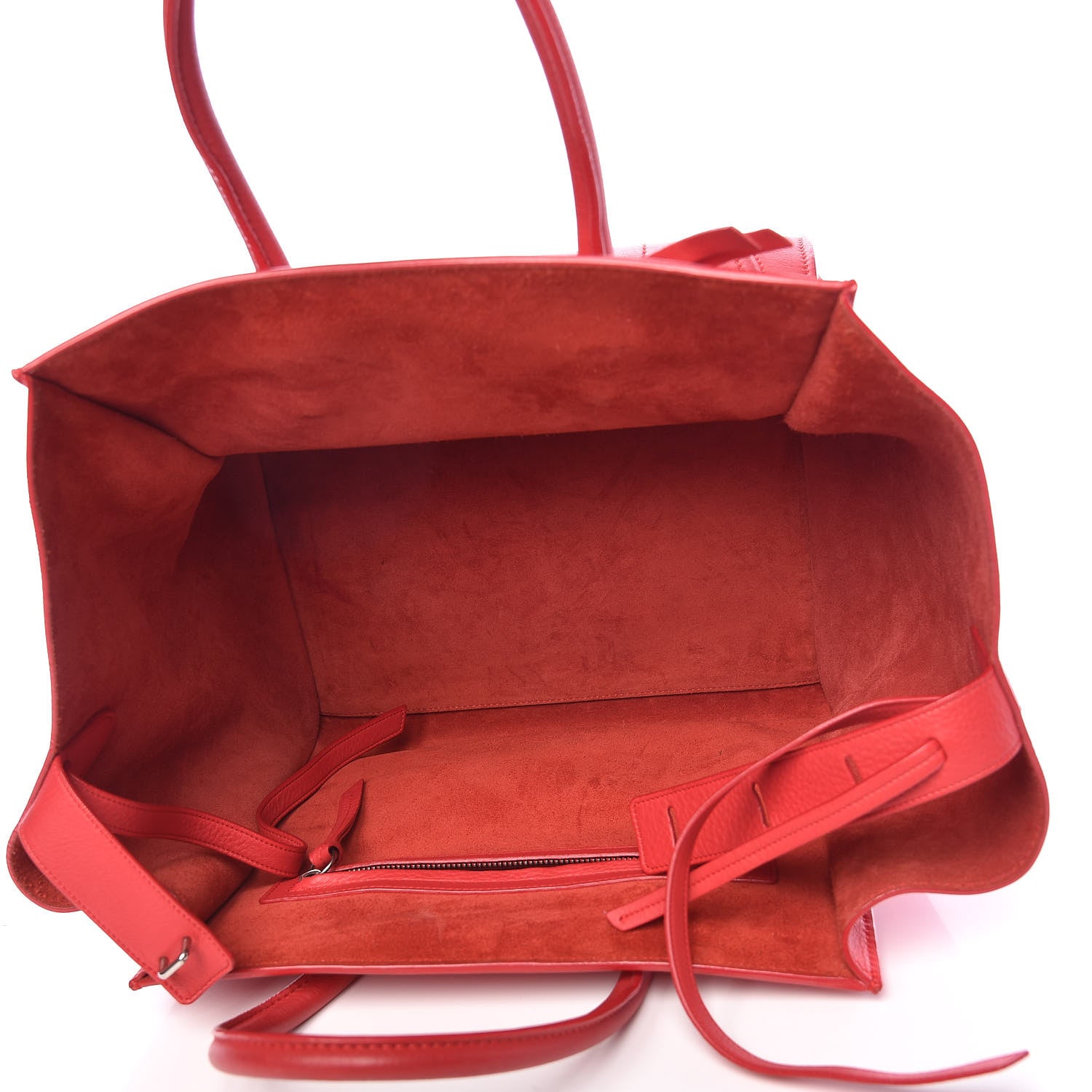 Celine Supple Calfskin Medium Phantom Luggage Vermillion 5 of 21
